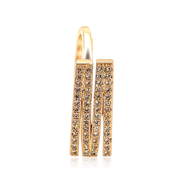 Gold CZ Initial Ring